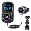 GizmoVine Transmisor FM Bluetooth con base adhesiva y clip