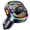 GizmoVine Transmetteur FM Bluetooth 5.3 avec PD 36W et QC 18W, LED multicolore