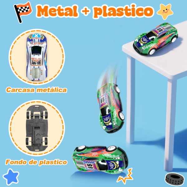 GizmoVine Set de 10 Coches de Juguete de Metal con Lanzador, Alfombra de Juego y Bolsa GizmoVine Set de 10 Coches de Juguete de Metal con Lanzador, Alfombra de Juego y Bolsa
