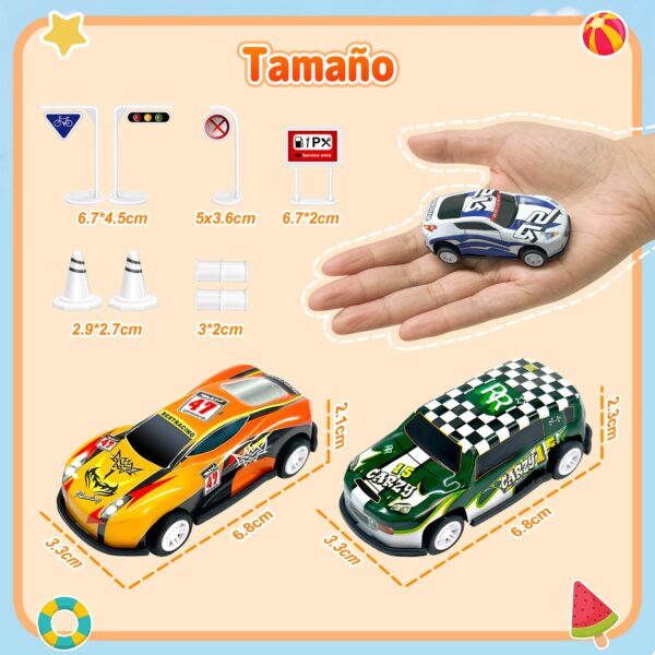 GizmoVine Set de 22 Coches de Juguete de Metal con 8 Obstáculos, Coches de Retroceso 1:64 GizmoVine Set de 22 Coches de Juguete de Metal con 8 Obstáculos, Coches de Retroceso 1:64