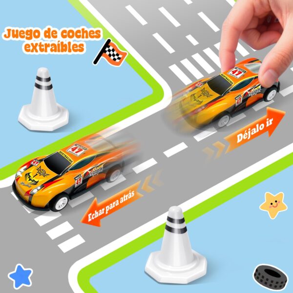 GizmoVine Set de 10 Coches de Juguete de Metal con Lanzador, Alfombra de Juego y Bolsa GizmoVine Set de 10 Coches de Juguete de Metal con Lanzador, Alfombra de Juego y Bolsa