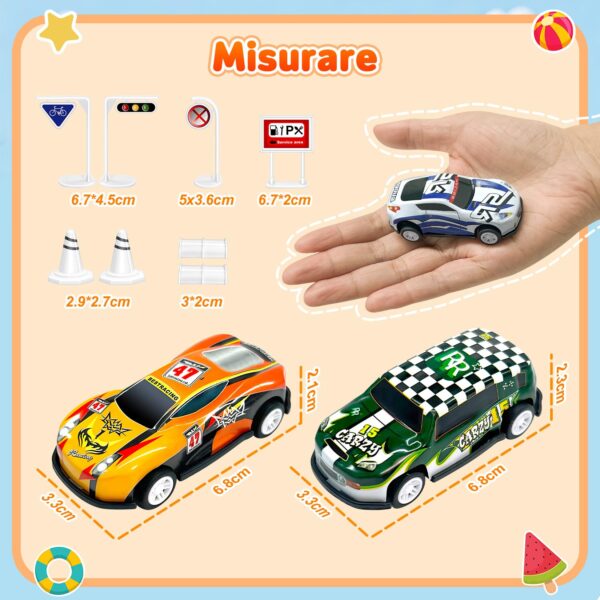 GizmoVine Set 22 Macchinine in Metallo con 8 Blocchi Stradali, Auto a Frizione 1:64 GizmoVine Set 22 Macchinine in Metallo con 8 Blocchi Stradali, Auto a Frizione 1:64