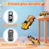 GizmoVine Coffret 22 Petites Voitures en Métal avec 8 Barrages Routiers, Voitures à Friction 1/64