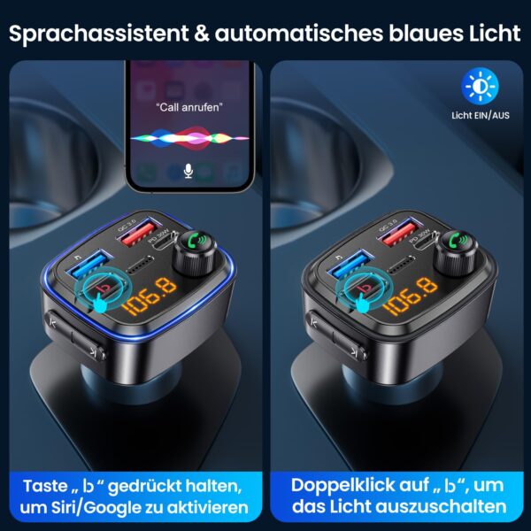 GizmoVine Car FM Transmitter with Bass Boost, PD 30W and QC 18W