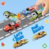GizmoVine 22-Piece Metal Toy Car Set with 8 Roadblocks, 1:64 Mini Pull-Back Cars GizmoVine 22-Piece Metal Toy Car Set with 8 Roadblocks, 1:64 Mini Pull-Back Cars