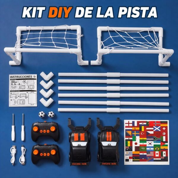 GizmoVine Juego de Fútbol RC para 2 Jugadores, 2 Coches Teledirigidos con Campo y Porterías GizmoVine Juego de Fútbol RC para 2 Jugadores, 2 Coches Teledirigidos con Campo y Porterías