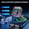 GizmoVine Bluetooth 5.3 FM Transmitter, 54W with PD 36W and QC3.0 18W GizmoVine Transmetteur FM Bluetooth 5.3 54W avec PD 36W et QC3.0 18W