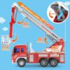 GizmoVine Large Fire Truck Toy with Lights, Sounds and Extending Ladder GizmoVine Fire Engine Toy 28 cm with Lights, Siren and Extending Ladder