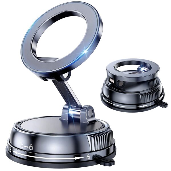 GizmoVine MagSafe Car Mount with 35 kg Vacuum Suction Cup GizmoVine MagSafe car mount with 35 kg vacuum suction cup and 22 N55 magnets for dashboard or windscreen