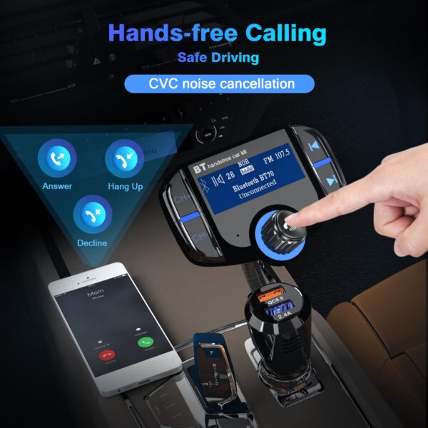 GizmoVine FM Transmitter with 1.7" Display and Volume Control Knob GizmoVine FM Transmitter with 1.7″ Display and Volume Control Knob