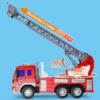 GizmoVine Fire Engine Toy 30 cm with Extending Ladder, Lights and Siren