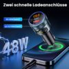 GizmoVine 48W Car FM Transmitter with Rotary Knob and Bluetooth 5.3