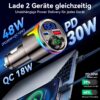GizmoVine Bluetooth 5.3 FM Transmitter, Zinc Alloy with PD 30W and QC 18W GizmoVine Bluetooth 5.3 FM Transmitter aus Zinklegierung mit PD 30W und QC 18W