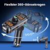 GizmoVine Transmetteur FM Bluetooth avec double écran 270° et 42W PD/QC