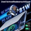 GizmoVine Transmetteur FM Bluetooth 5.4 pour voiture, 81W PD 45W et QC3.0 36W