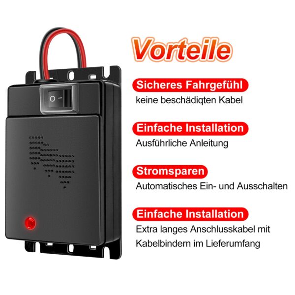 GizmoVine Ultrasonic Marten Repeller for Car, 12V Engine Bay Protection GizmoVine Mardervergrämer fürs Auto 12V – Ultraschall Marderschutz für den Motorraum