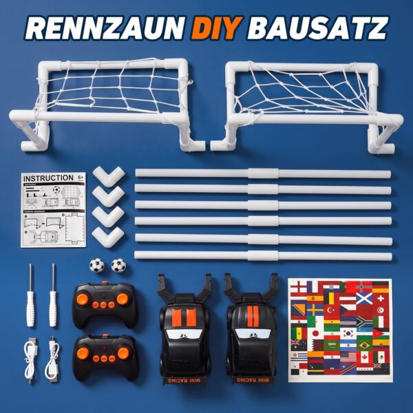 GizmoVine RC Fußball Auto Ferngesteuert, 2-Spieler Set mit Arena und Toren