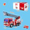 GizmoVine Fire Engine Toy 30 cm with Extending Ladder, Lights and Siren