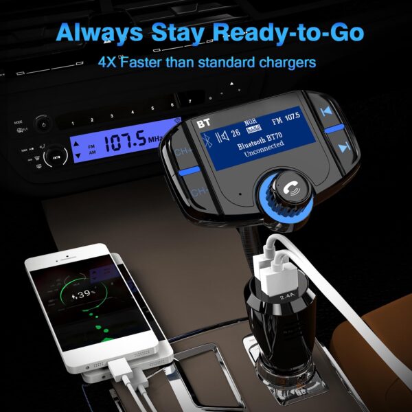GizmoVine FM Transmitter with 1.7" Display and Volume Control Knob GizmoVine FM Transmitter with 1.7″ Display and Volume Control Knob
