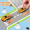 GizmoVine 10-Piece Pull-Back Car Set with Launcher, Play Mat and Storage Bag