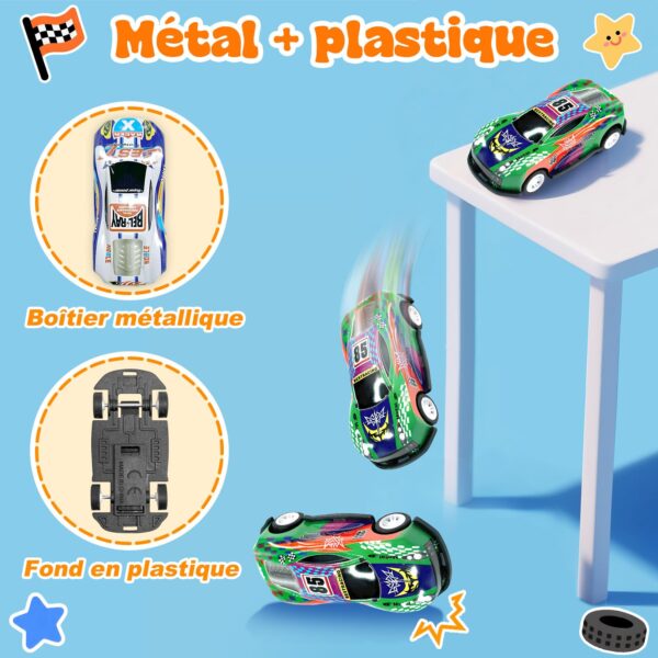 GizmoVine Coffret 10 Petites Voitures en Métal avec Catapulte et Tapis de Jeu GizmoVine Coffret 10 Petites Voitures en Métal avec Catapulte et Tapis de Jeu