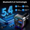 GizmoVine Bluetooth 5.4 FM Transmitter, 63W with PD 45W and 18W