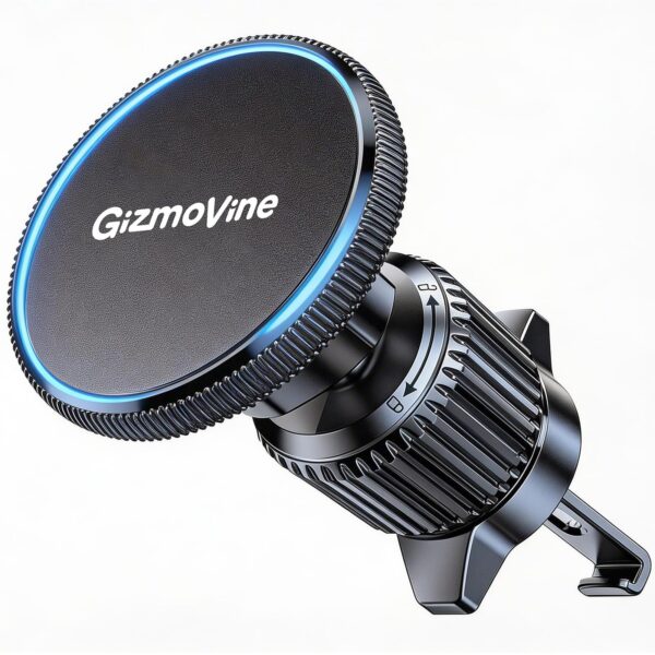 GizmoVine MagSafe Car Mount for Air Vent, 20 N52 Magnets GizmoVine MagSafe air vent car phone mount with 20 N52 magnets for iPhone 12 to 17