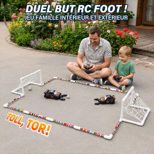 GizmoVine RC Fußball Auto Ferngesteuert, 2-Spieler Set mit Arena und Toren