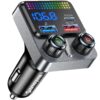 GizmoVine Bluetooth 5.4 FM Transmitter, 48W with PD 30W and QC3.0 18W