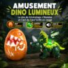 GizmoVine Build-Your-Own Triceratops Kit with Light-Up Dinosaur Egg GizmoVine Kit Tricératops à monter avec œuf de dinosaure lumineux