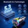 GizmoVine Bluetooth 5.3 FM Transmitter, Zinc Alloy with PD 30W and QC 18W GizmoVine Bluetooth 5.3 FM Transmitter aus Zinklegierung mit PD 30W und QC 18W