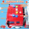 GizmoVine Large Fire Truck Toy with Lights, Sounds and Extending Ladder GizmoVine Fire Engine Toy 28 cm with Lights, Siren and Extending Ladder