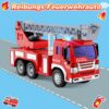 GizmoVine Fire Engine Toy 30 cm with Extending Ladder, Lights and Siren