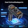 GizmoVine Transmetteur FM Bluetooth avec double écran 270° et 42W PD/QC