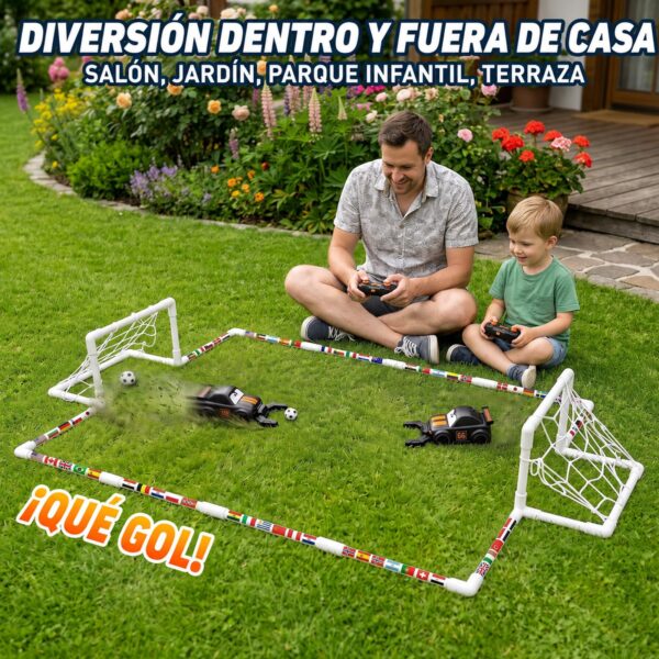 GizmoVine Juego de Fútbol RC para 2 Jugadores, 2 Coches Teledirigidos con Campo y Porterías GizmoVine Juego de Fútbol RC para 2 Jugadores, 2 Coches Teledirigidos con Campo y Porterías