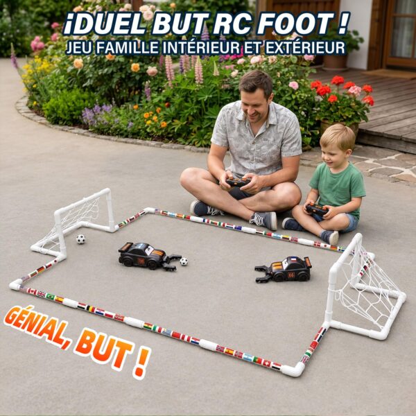 GizmoVine Voiture Télécommandée Enfant, Set Football RC 2 Joueurs avec Arène et Buts